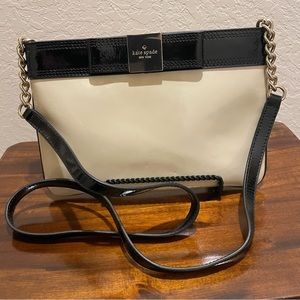 Kate Spade Black & Cream Patent Crossbody.